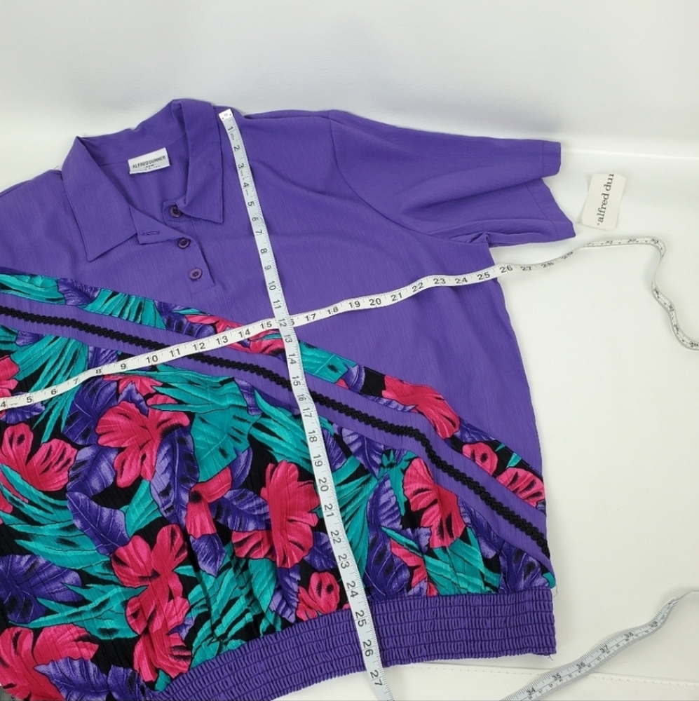 Alfred Dunner Vintage Top With Shoulder Pads Sz 22W - Picture 7 of 9